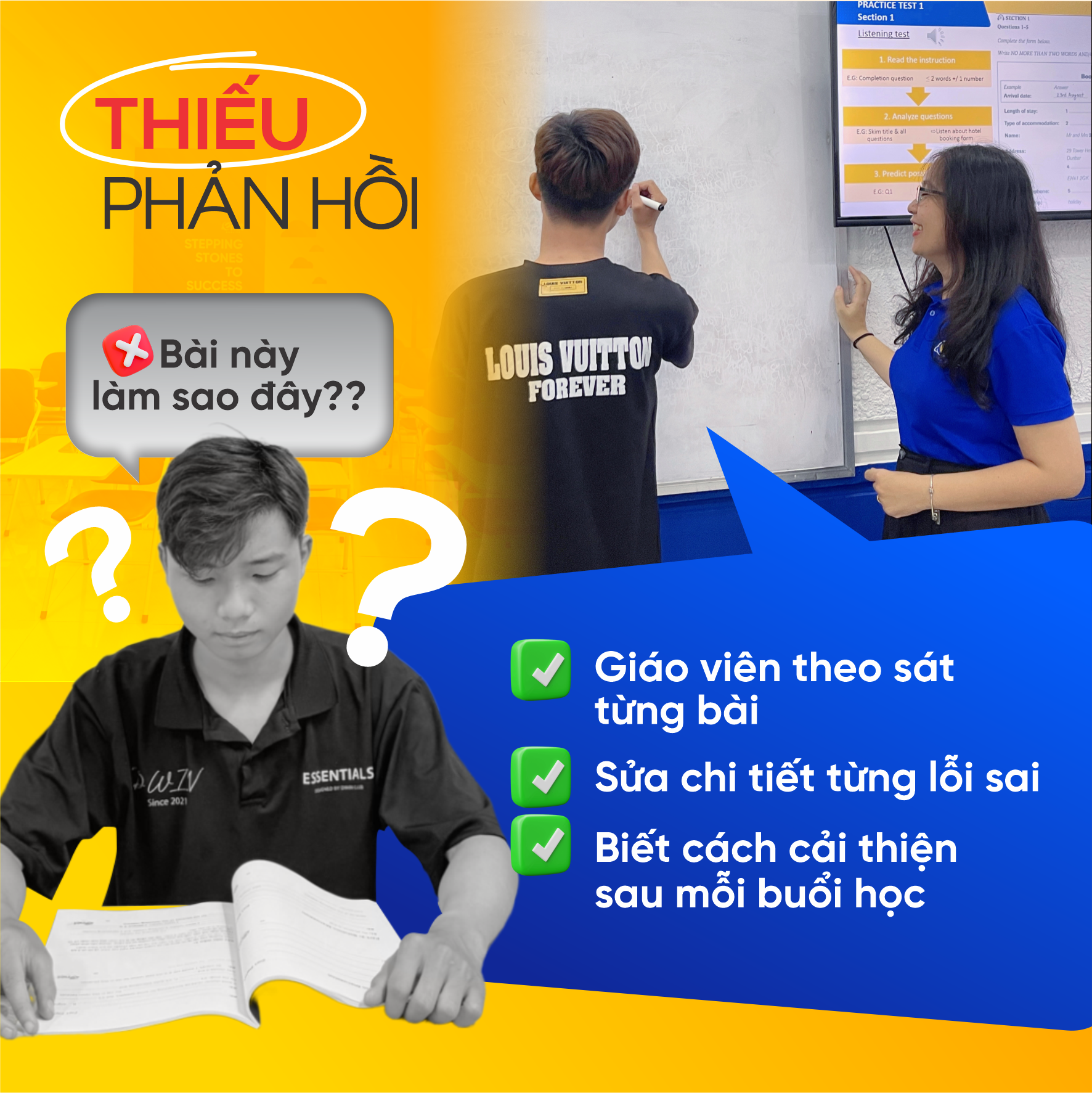 Thiếu phản hồi và định hướng sửa sai chi tiết Thiếu phản hồi và định hướng sửa sai chi tiết